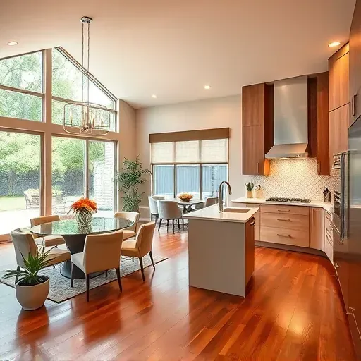 Modern kitchen in Westlake, TX featuring sleek cabinetry, quartz countertops, and ambient lighting with an inviting atmosphere.