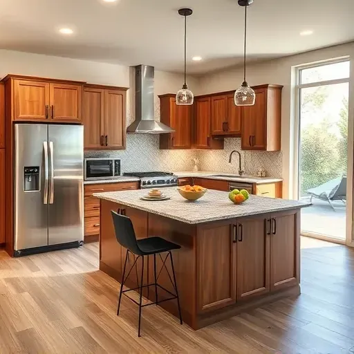 Beautiful kitchen remodeling in Colleyville TX featuring modern appliances, elegant cabinetry, and a spacious island.