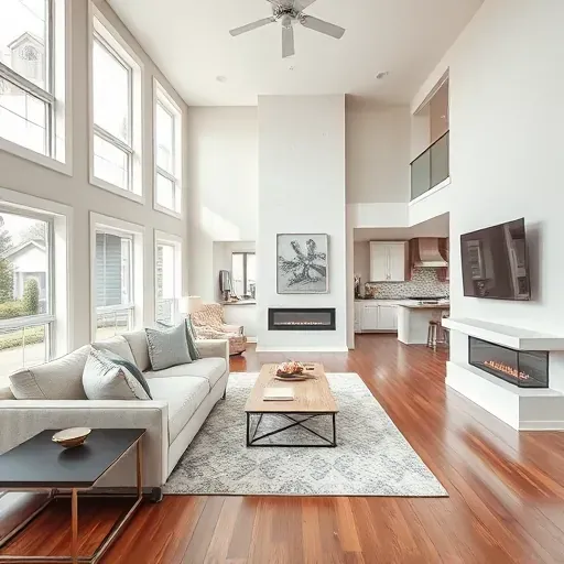 Home remodeling project in Southlake TX featuring a modern living room with elegant furnishings and natural light.