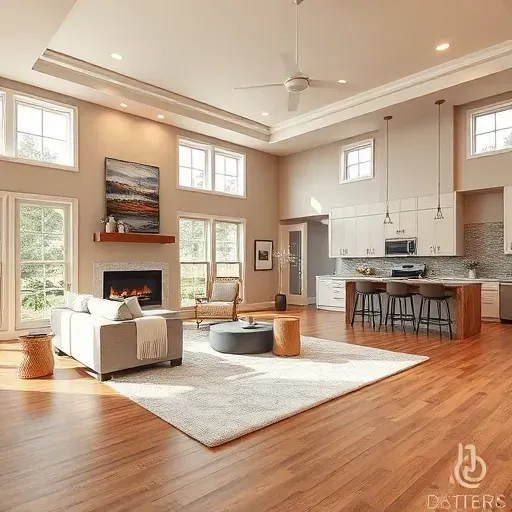 Home remodeling project in Arlington, TX showcasing modern design and stylish finishes in empty living space.