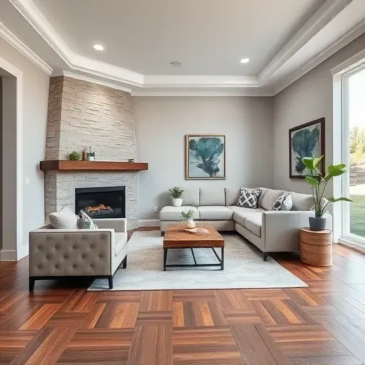 Contemporary Fort Worth living room featuring neutral tones, sleek fireplace, and stylish furnishings in a cozy setting.