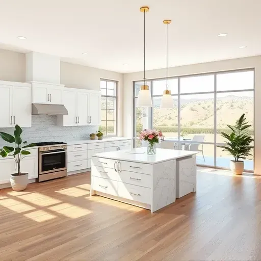 Modern home remodeling in Hurst TX featuring inviting exterior, landscaped yard, elegant entryway, and lush lawn.