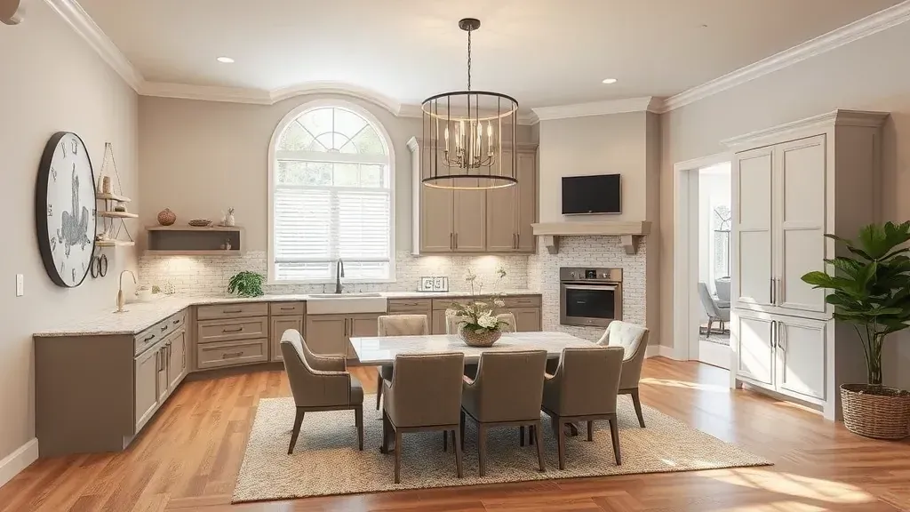 Beautiful renovated Coppell home interior with hardwood floors, modern kitchen, elegant furnishings, and landscaped backyard.