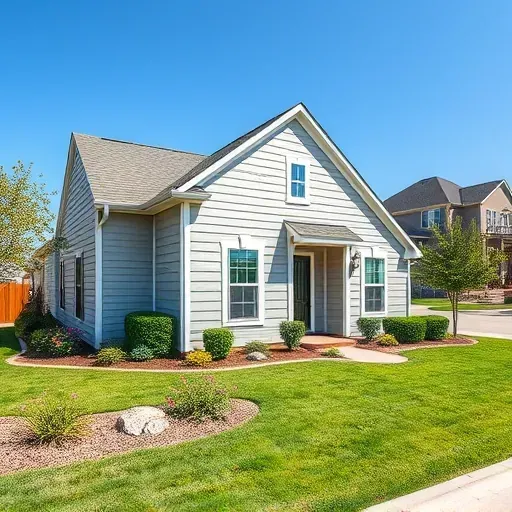 Finished siding installation on a modern gray and white home in Arlington TX with lush yard and neighborhood background