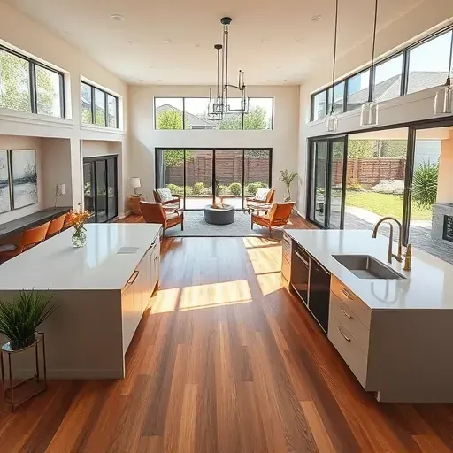 Bright, renovated Little Elm home interior with hardwood floors, modern furniture, stylish decor, and an open-concept kitchen.