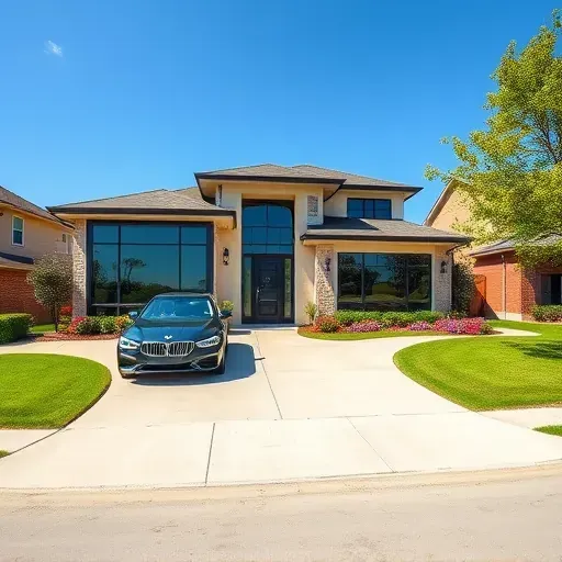 Renovated Roanoke TX home with modern siding, new windows, landscaped yard, pristine driveway, and stylish garage.