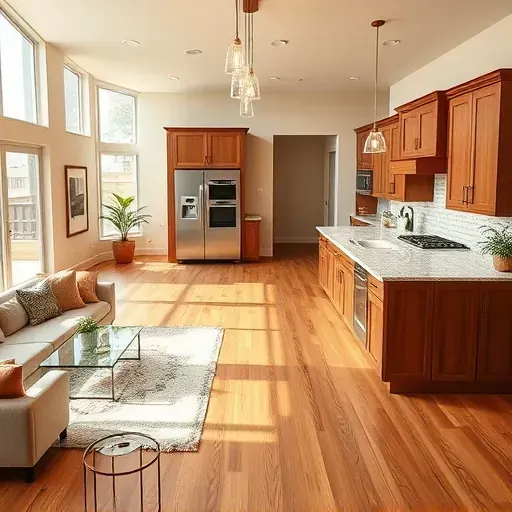 Completed home remodel in Roanoke TX, featuring modern kitchen, spacious living area, and elegant decor elements.