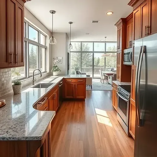 Modern Frisco home interior featuring a bright open living space, hardwood floors, stylish furniture, and a sleek kitchen.