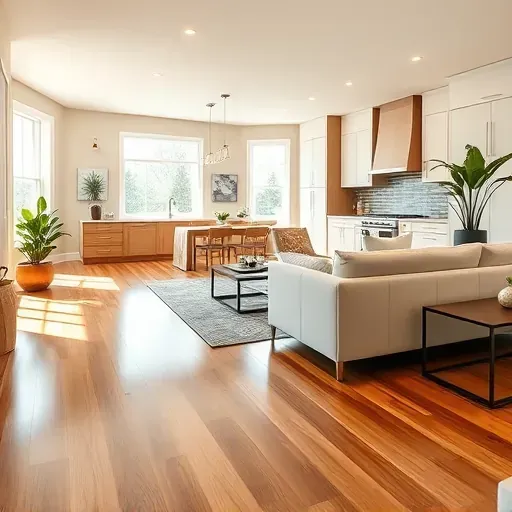 Modern renovated Richardson home interior with sleek furniture, hardwood floors, bright windows, high-end kitchen, stylish decor.
