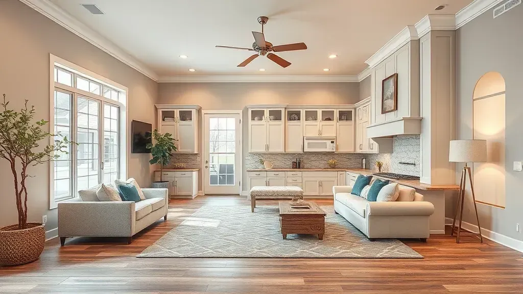 Home Remodeling in Little Elm TX showcasing modern kitchen design and elegant living space.