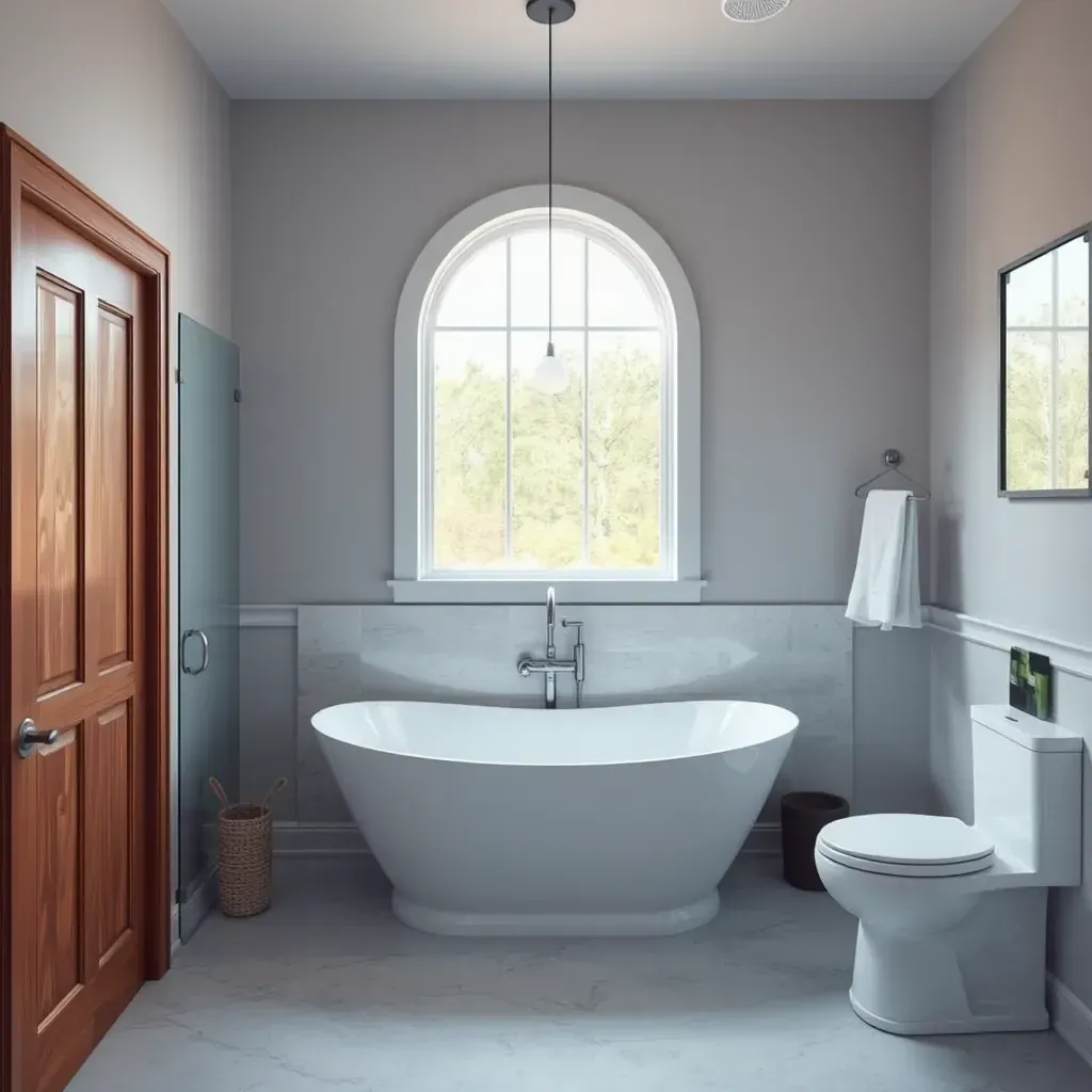 Luxurious bathroom remodeling in Bedford, TX featuring modern fixtures, sleek tiles, and elegant lighting.