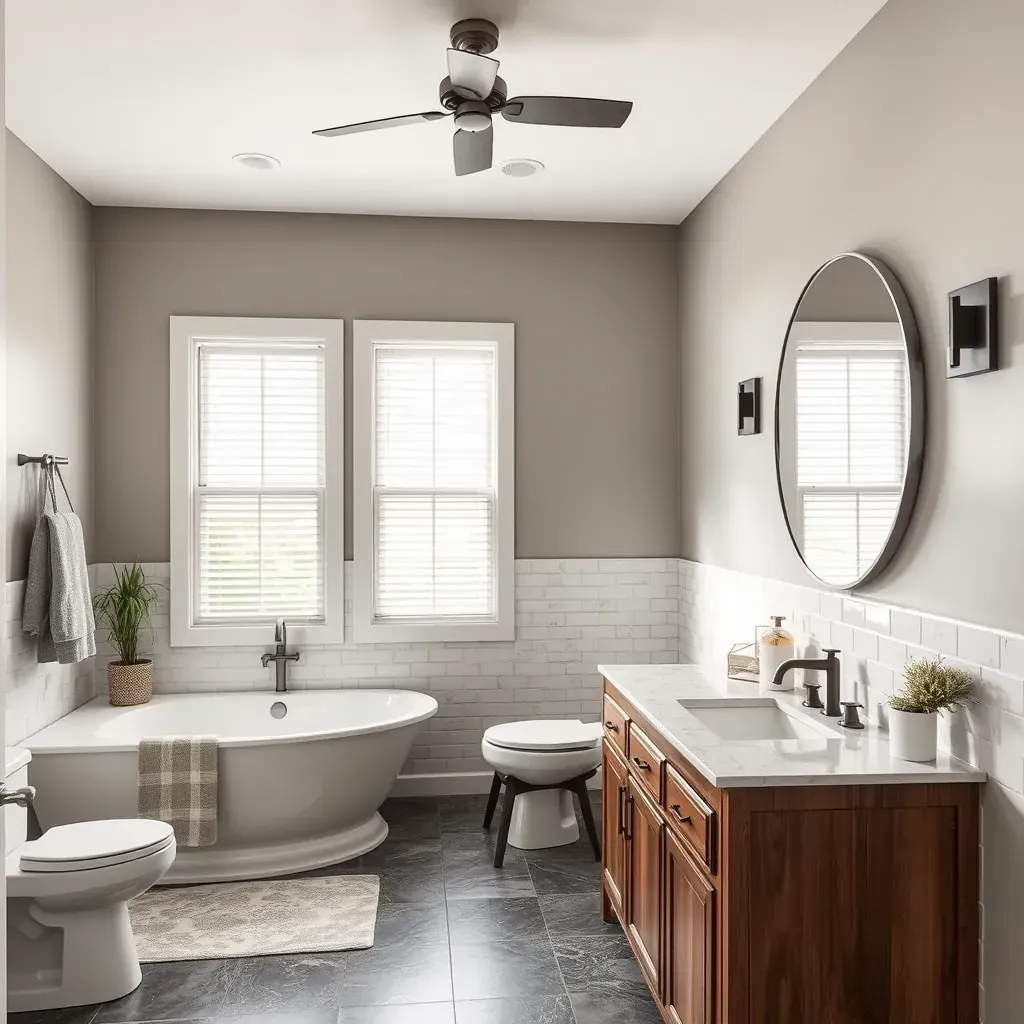 Detailed bathroom remodel in Roanoke, TX with modern fixtures, elegant tiles, and stylish decor, highlighting craftsmanship.