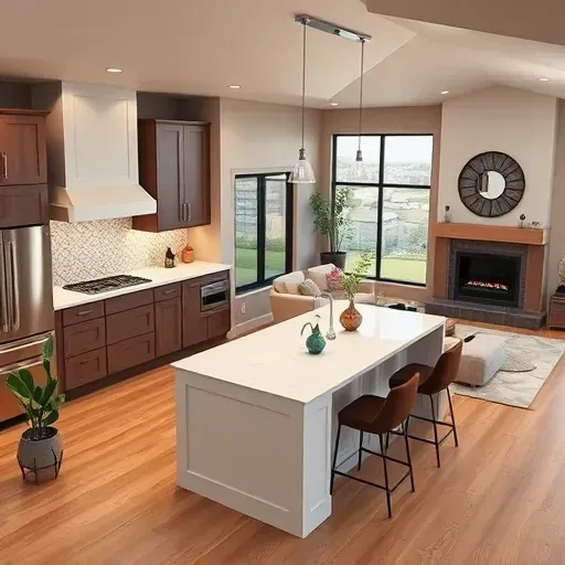 Modern kitchen remodel in Euless TX features sleek cabinetry, granite countertops, stainless steel appliances, and elegant decor.