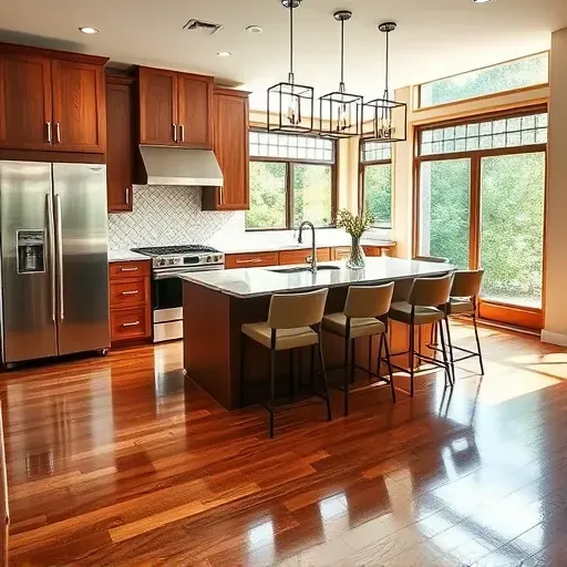Modern kitchen remodel in The Colony, TX with stainless steel appliances, rich cabinetry, and elegant quartz countertops.
