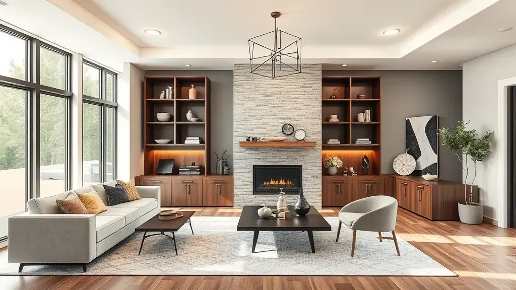 Home Remodeling in Dallas, TX with modern designs and renovations in a cozy living space.