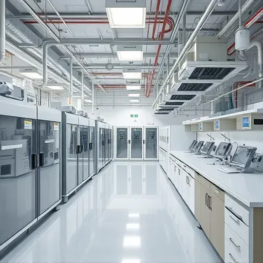 Modern industrial mold prevention facility in Arlington TX with organized storage, humidity control, air filtration, and advanced technology