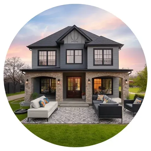 Beautifully renovated home in Arlington, TX, showcasing modern architecture and stunning exterior details.