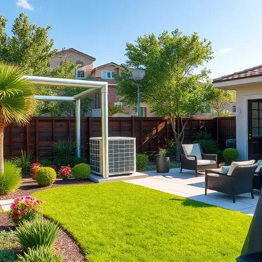 Seamless residential HVAC installation in Arlington TX showing new ductwork indoors and modern outdoor decor