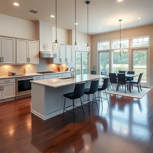 Beautifully remodeled kitchen in Argyle TX with granite countertops, stainless steel appliances, and elegant cabinetry.