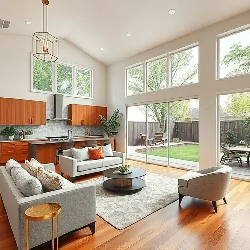 Beautiful completed home remodeling in Arlington, TX, showcasing modern design and craftsmanship without people.