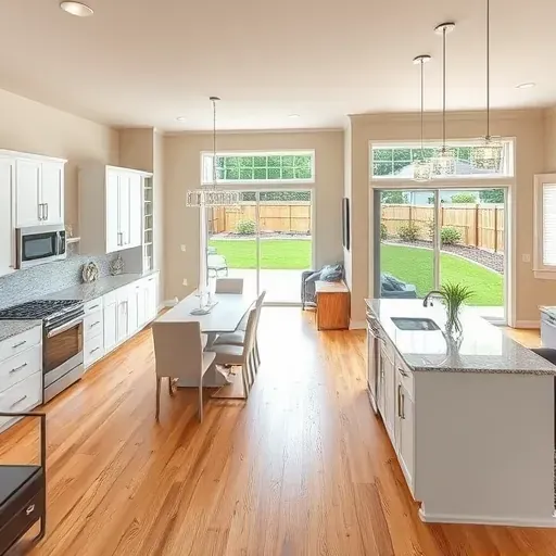 Home remodeling project showcasing a finished interior space in Arlington TX with modern design elements.