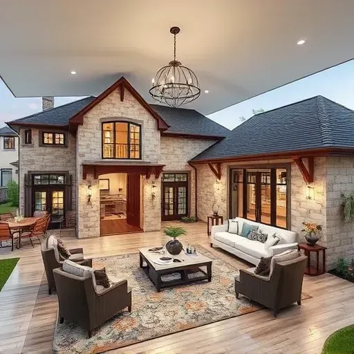 Beautiful finished home remodeling in Arlington, TX, showcasing modern design and craftsmanship, no people included.