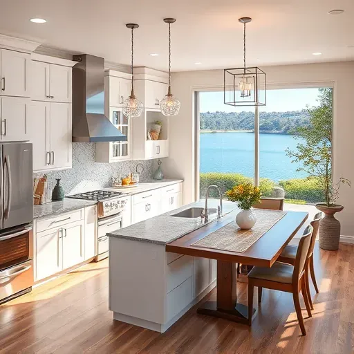 Elegant remodeled home in Bedford TX featuring modern design, spacious living area, open kitchen, and stylish decor.