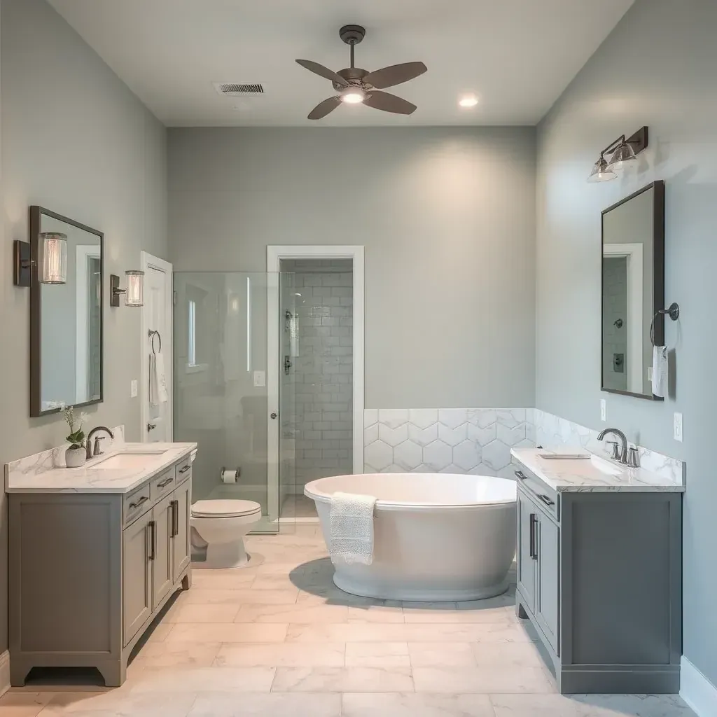 High-quality bathroom remodeling in Euless, TX showcasing modern fixtures, stylish design, and elegant finishes.