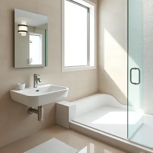 Professionally waterproofed modern bathroom in Arlington TX with sealed tiles, waterproof membrane, and sleek fixtures