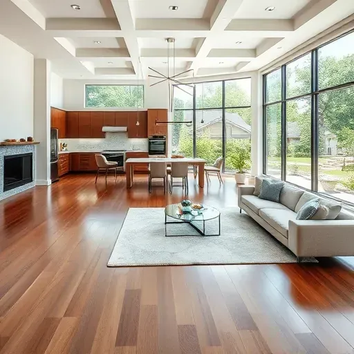 Remodeled Dallas kitchen with quartz counters, stainless steel appliances, wooden cabinets, marble island, and lush backyard view.