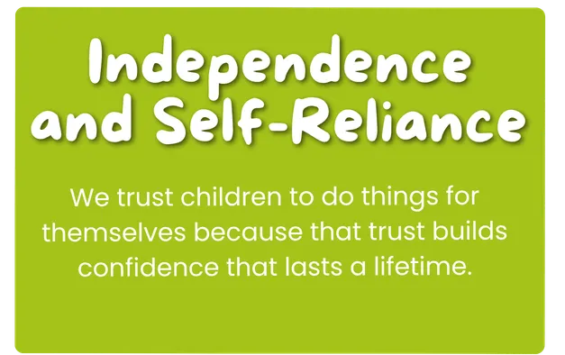 Graphic that says independence and self-reliance