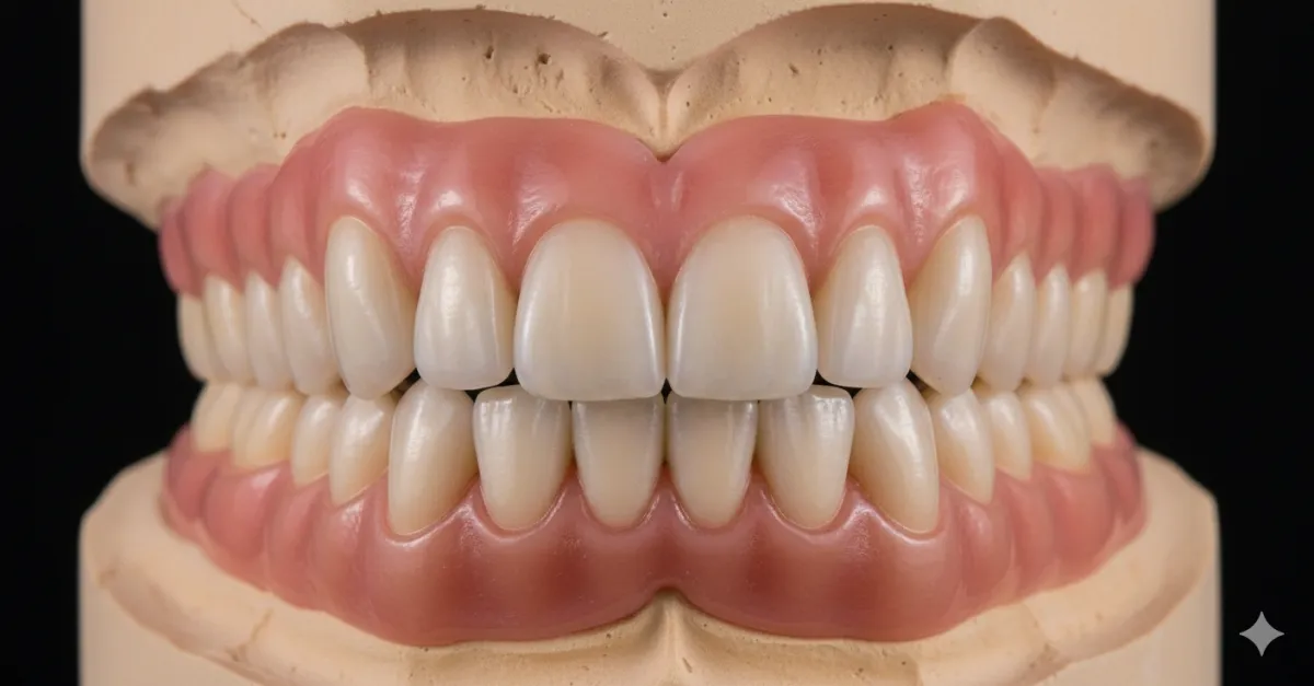 a close up of a tooth model on a table