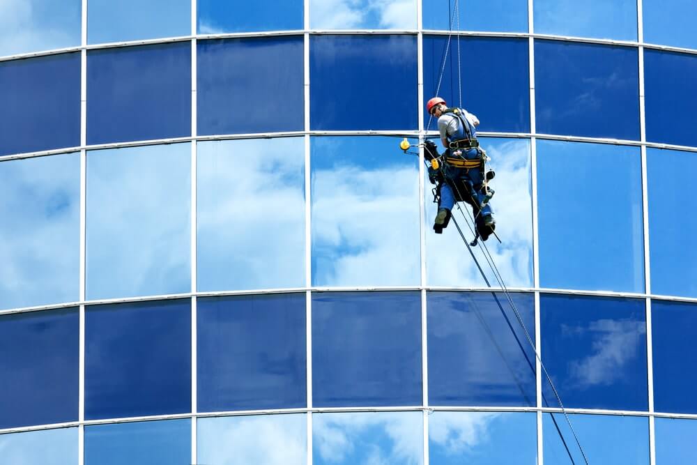Commercial window cleaning Auckland high rise building
