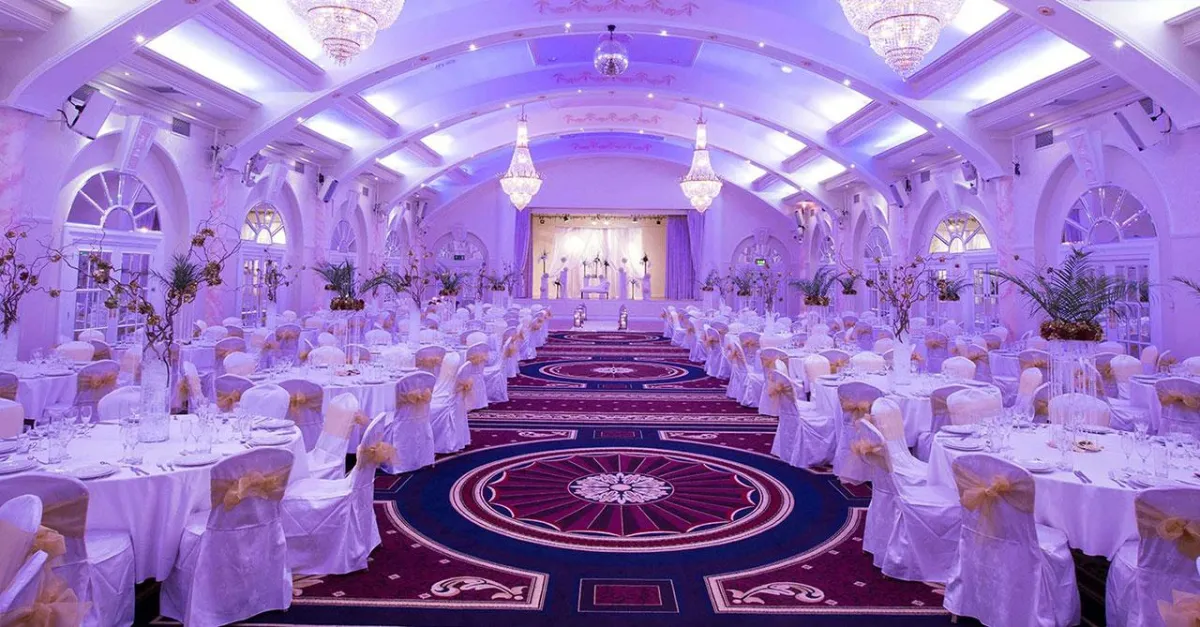 Elegant wedding venue in West London with seating for events, showcased by Elite Event Caterers for memorable celebrations.