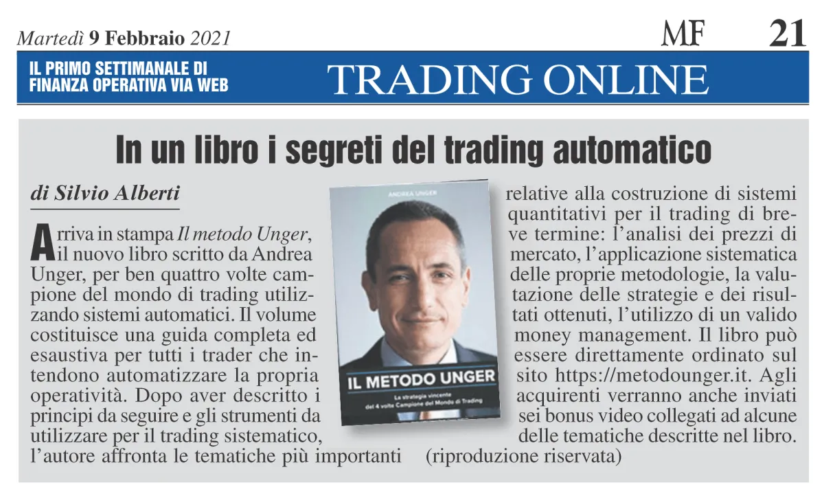Andrea Unger - 7 Passi Per Il Trading Automatico