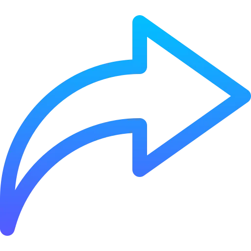 A blue left-pointing arrow, indicating direction. Share Icon.