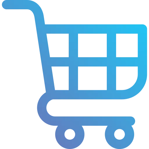 Blue Shopping Cart Icon Logo