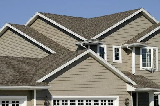 a newly installed shingle roofing