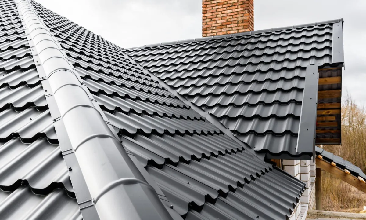 a coated metal roofing of a house