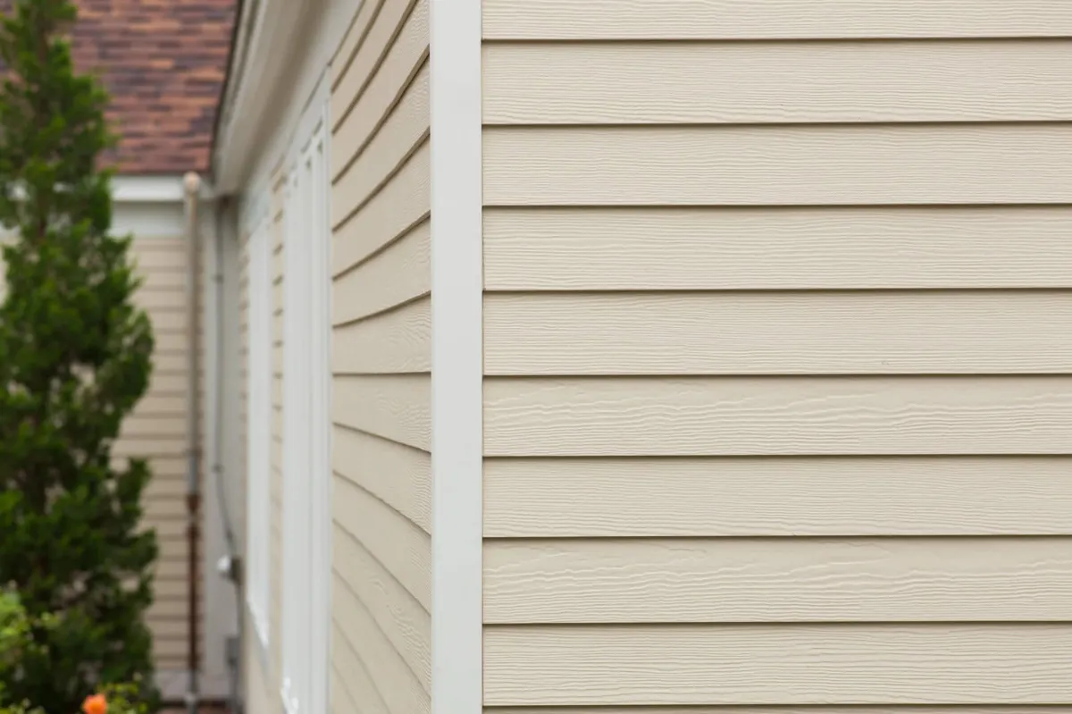 a newly installed vinyl siding of a house