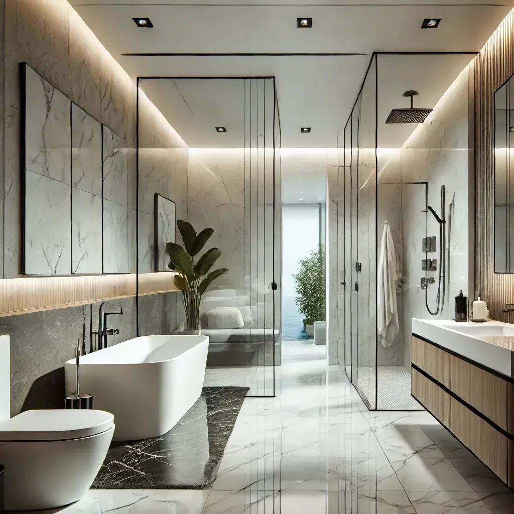 modern, luxurious bathroom