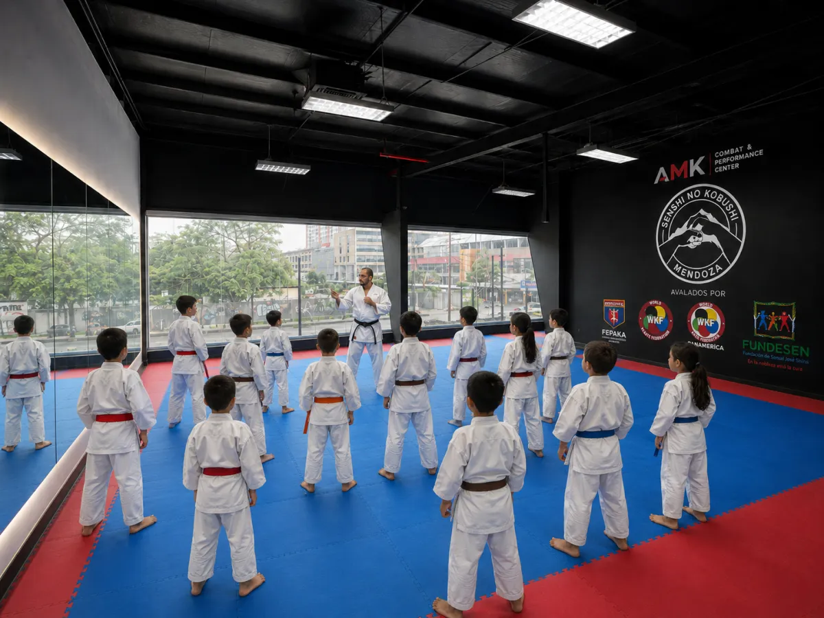 Atletas entrenando en el programa Senshi No Kobushi Mendoza