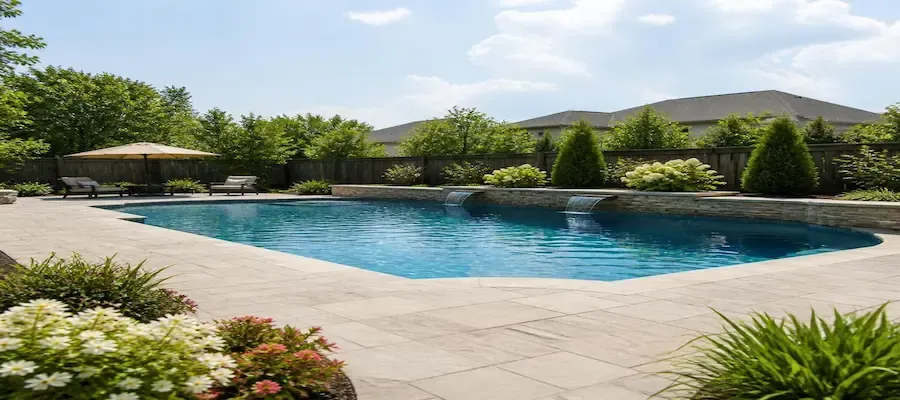 Beautiful backyard pool in Lexington SC maintained by Palmetto Pool Solutions