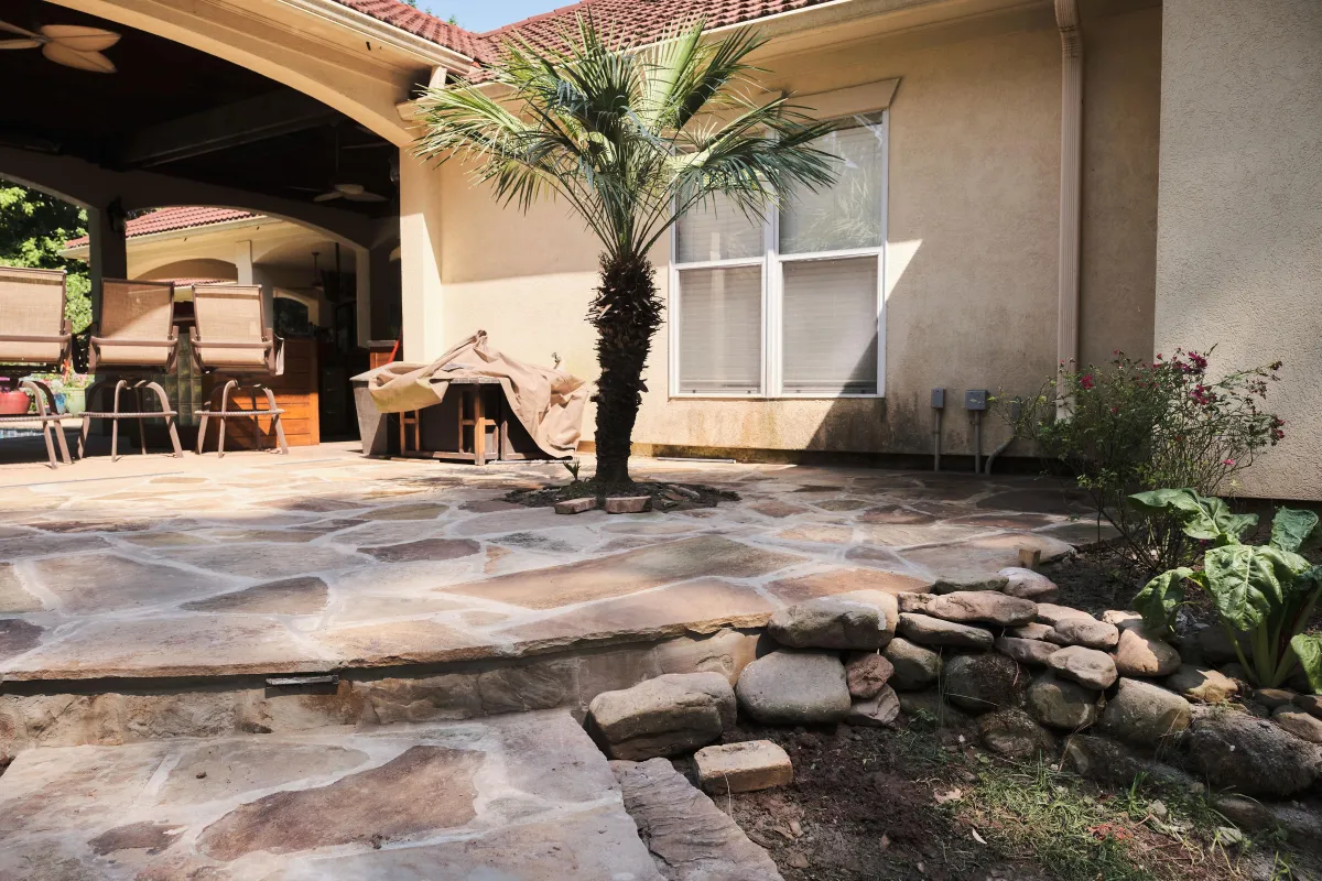 lawn care solutions shreveport flagstone patio installation