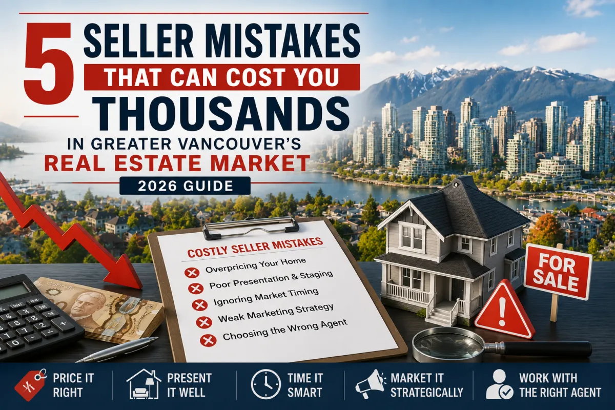 Top 1% Realtor in Greater Vancouver helping homeowners avoid costly selling mistakes in Burnaby, Vancouver, Coquitlam, Port Coquitlam, West Vancouver, and North Vancouver.