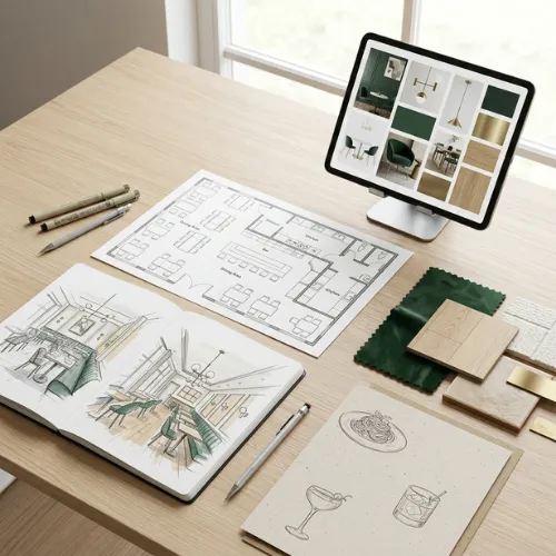 Restaurant Concept Planning shaping a relaxing outdoor lounge