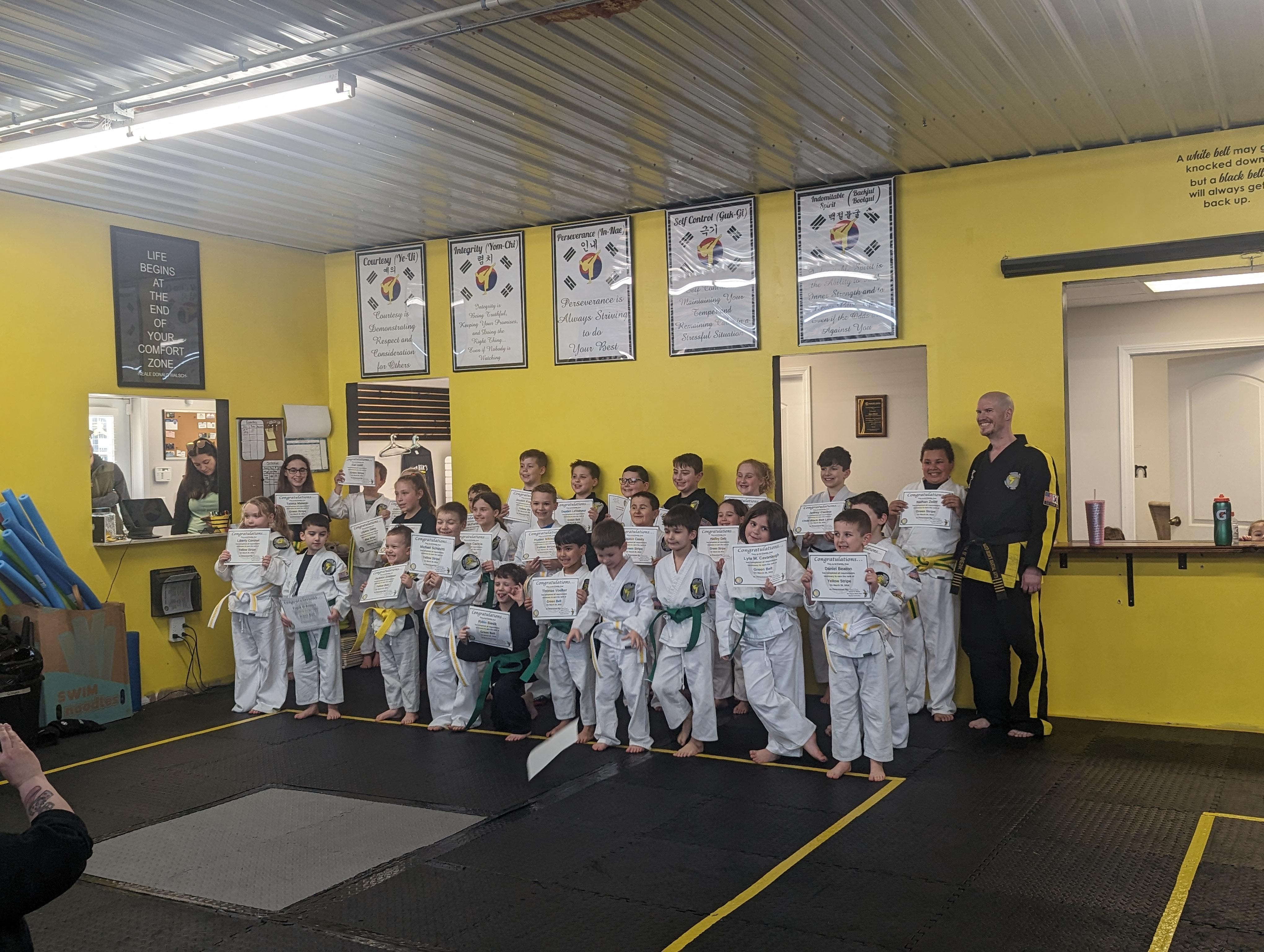 practicing martial arts at Master Biesik's Martial Arts