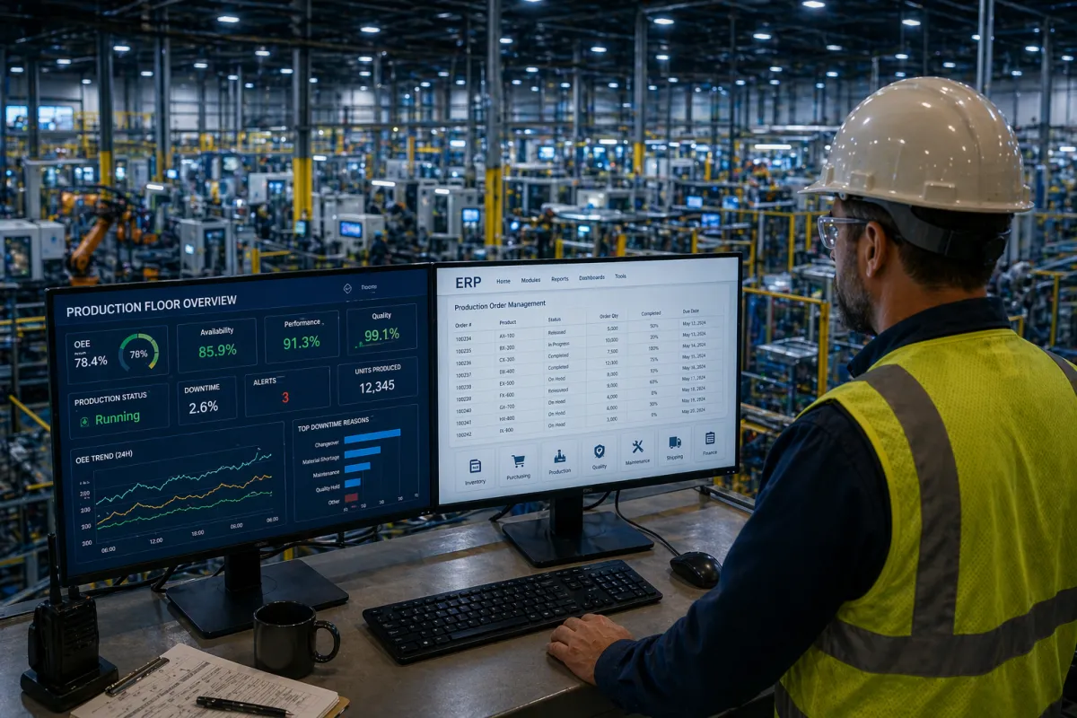 MES ERP integration manufacturing IT support