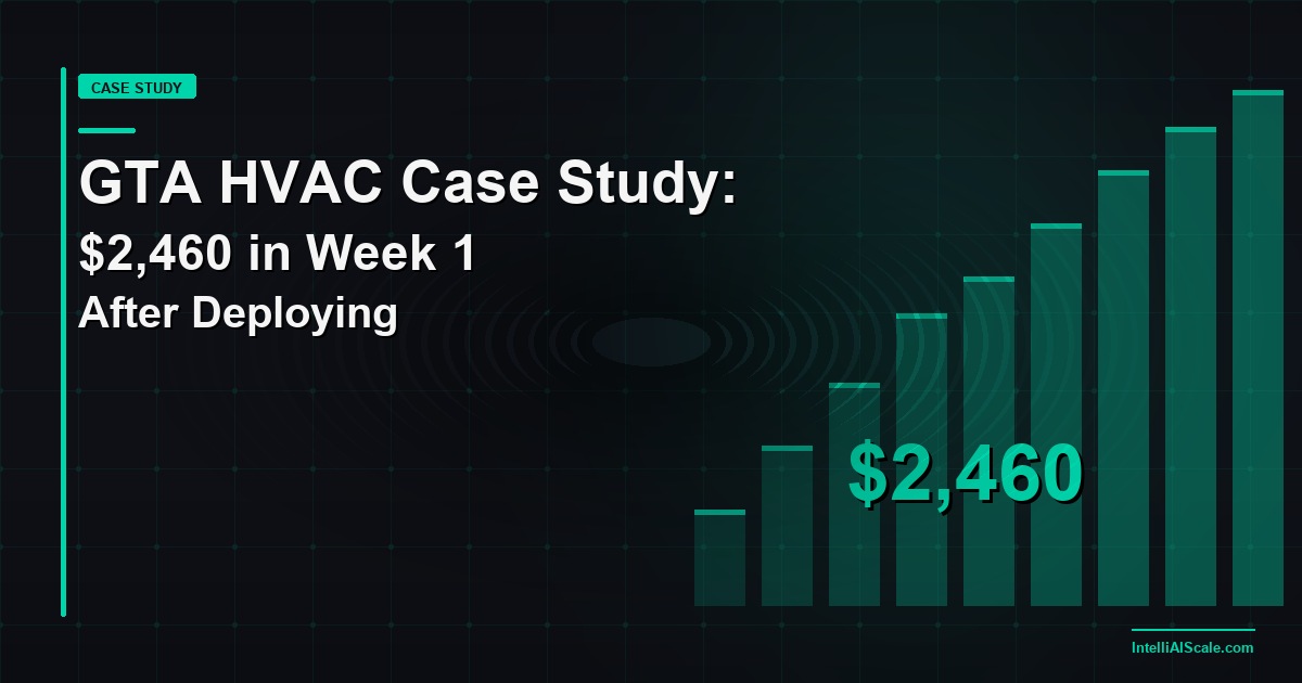 GTA HVAC Contractor Case Study: $2,460 in Week 1 After Deploying NeverMiss AI on a Thursday
