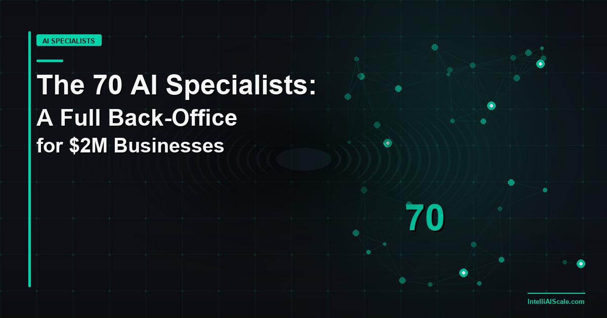 The 70 AI Specialists: What a Full AI Back-Office Looks Like for a $2M Service Business